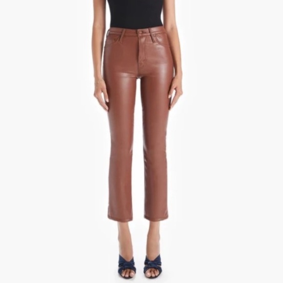 MOTHER The Insider Ankle Pant Faux Show Tortoise Shell Size 31 NEW - Picture 1 of 15